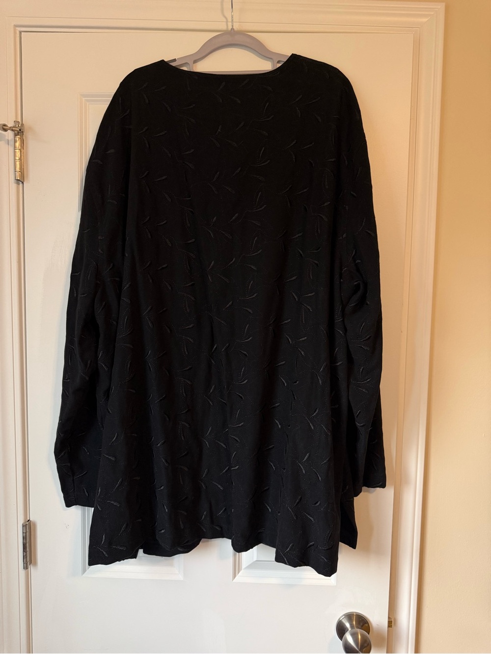 AP Collection Embroidered Button-Front Shacket - Picture 4 of 4